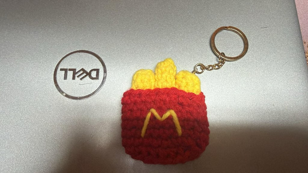 Crochet Mcdonalds Fry Key Chain